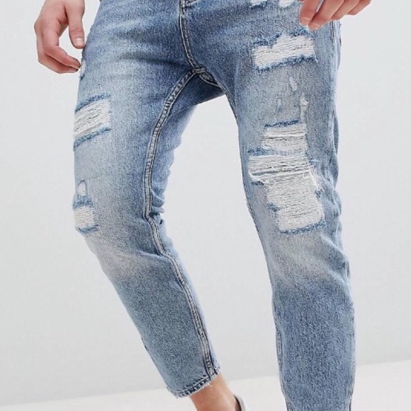 NWT distressed side zippers carrot fit size 30 men - Picture 3 of 9